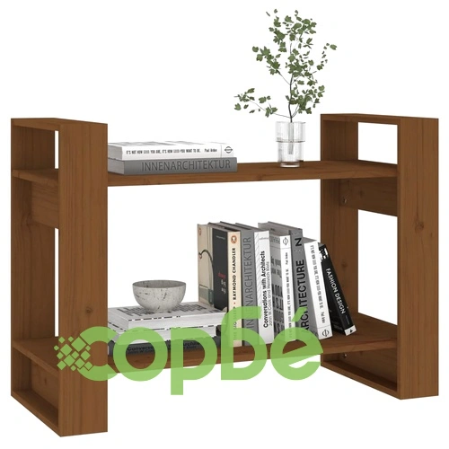 Библиотека/разделител за стая, меденокафява, 80x35x56,5 см, бор ➤ топ цена ➤ sorbe.bg