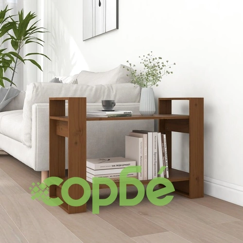 Библиотека/разделител за стая, меденокафява, 80x35x56,5 см, бор ➤ топ цена ➤ sorbe.bg