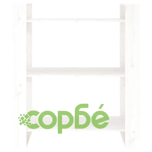 Библиотека/разделител за стая, бяла, 80x35x91 см, бор масив ➤ топ цена ➤ sorbe.bg