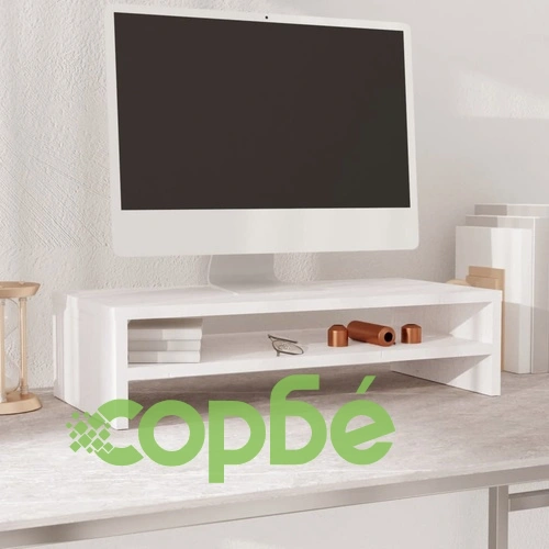 Поставка за монитор, бяла, 50x24x13 см, бор масив на топ цена от sorbe.bg Поставка за монитор, бяла, 50x24x13 см, бор масив ➤ топ цена ➤ sorbe.bg