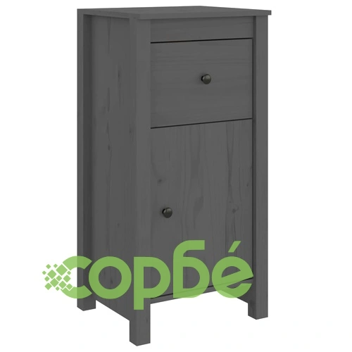 Сайдборди, 2 бр, черни, 40x35x80 см, бор масив ➤ топ цена ➤ sorbe.bg