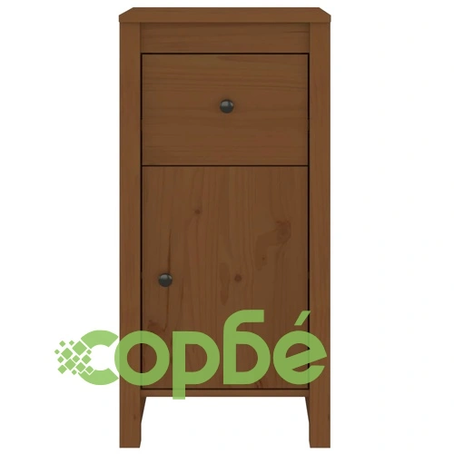 Сайдборди, 2 бр, меденокафяви, 40x35x80 см, бор масив ➤ топ цена ➤ sorbe.bg