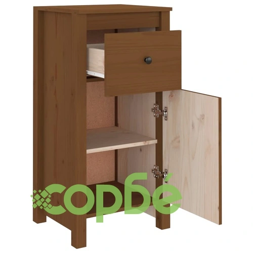 Сайдборди, 2 бр, меденокафяви, 40x35x80 см, бор масив ➤ топ цена ➤ sorbe.bg