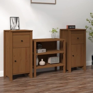 Сайдборди, 2 бр, меденокафяви, 40x35x80 см, бор масив