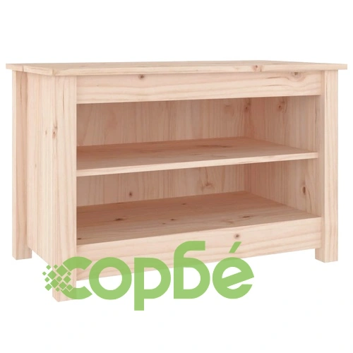 Пейка за обувки 70x38x45,5 см масивна борова дървесина ➤ топ цена ➤ sorbe.bg