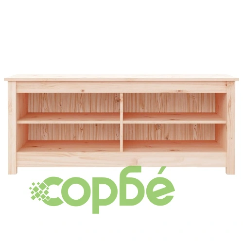Пейка за обувки 110x38x45,5 см масивна борова дървесина ➤ топ цена ➤ sorbe.bg