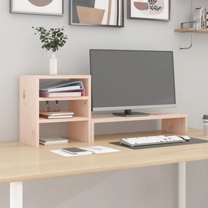 Поставка за монитор, 81x20x30 см, бор масив