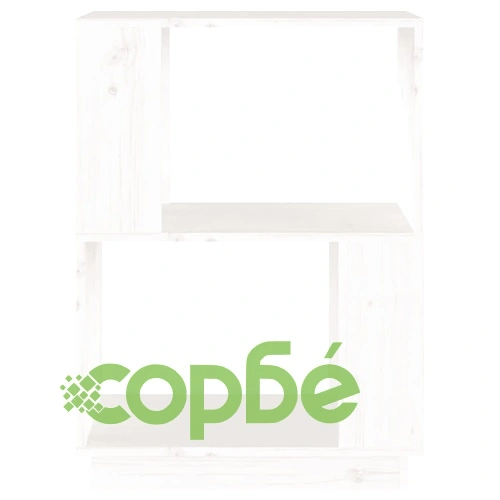 Библиотека/разделител за стая, бяла, 51x25x70 см, бор масив ➤ топ цена ➤ sorbe.bg