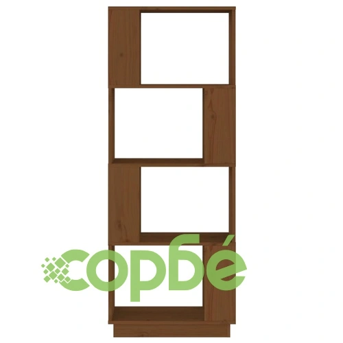 Библиотека/разделител за стая, меденокафява, 51x25x132 см, бор ➤ топ цена ➤ sorbe.bg