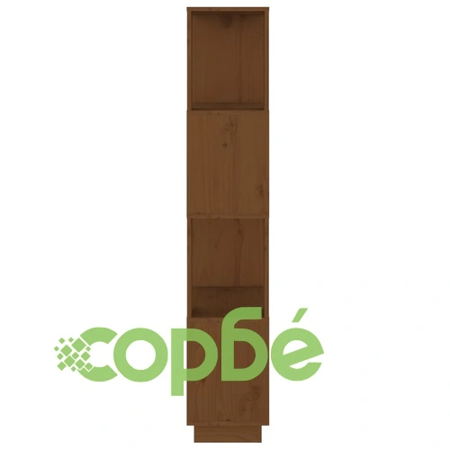 Библиотека/разделител за стая, меденокафява, 51x25x132 см, бор ➤ топ цена ➤ sorbe.bg