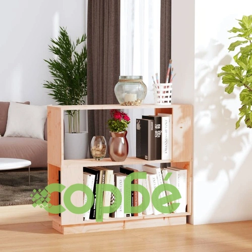 Библиотека/разделител за стая, 80x25x70 см, бор масив ➤ топ цена ➤ sorbe.bg