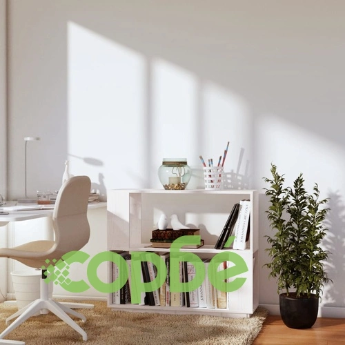 Библиотека/разделител за стая, бяла, 80x25x70 см, бор масив ➤ топ цена ➤ sorbe.bg