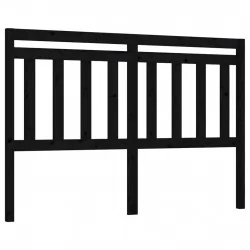 Горна табла за легло, черна, 156x4x100 см, бор масив