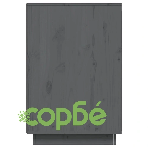 Бюро, сиво, 140x50x75 см, борово дърво масив ➤ топ цена ➤ sorbe.bg