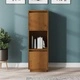 Висок шкаф, меденокафяв, 38x35x117 см, бор масив