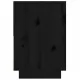 Нощно шкафче, черно, 60x34x51 см, борово дърво масив