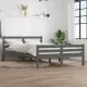 Рамка за легло, сива, масивно дърво, 140х200 см