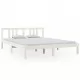 Рамка за легло, бяла, дърво масив, 150x200 cм, 5FT King Size