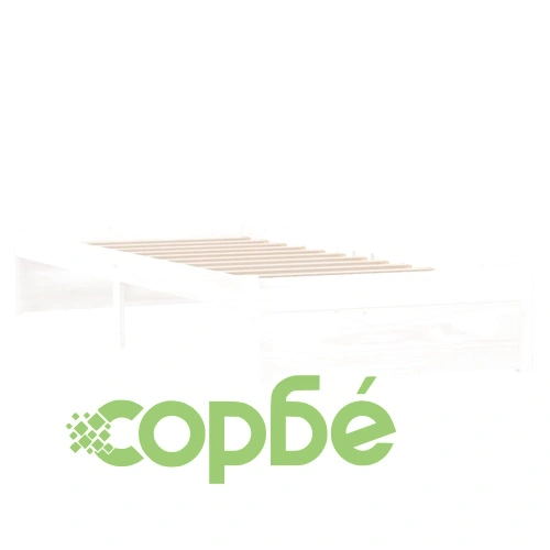 Рамка за легло бяла масивно дърво 75x190 см Small Single ➤ топ цена ➤ sorbe.bg