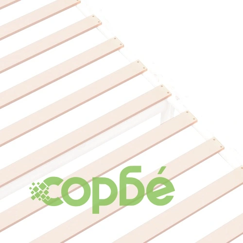 Рамка за легло бяла масивно дърво 75x190 см Small Single ➤ топ цена ➤ sorbe.bg