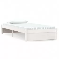 Рамка за легло, бяла, дърво масив, 90x190 см, 3FT Single