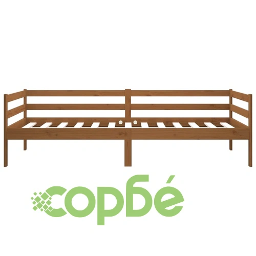 Дневно легло, меденокафяво, борово дърво масив, 90x190 см ➤ топ цена ➤ sorbe.bg