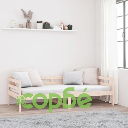 Дневно легло без матрак, 80x200 см, борово дърво масив ➤ топ цена ➤ sorbe.bg