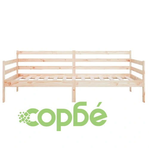 Дневно легло 80x200 см борово дърво масив ➤ топ цена ➤ sorbe.bg
