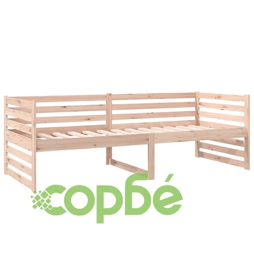 Дневно легло без матрак, 80x200 см, борово дърво масив ➤ топ цена ➤ sorbe.bg