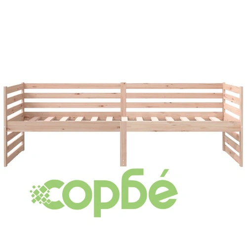Дневно легло без матрак, 80x200 см, борово дърво масив ➤ топ цена ➤ sorbe.bg