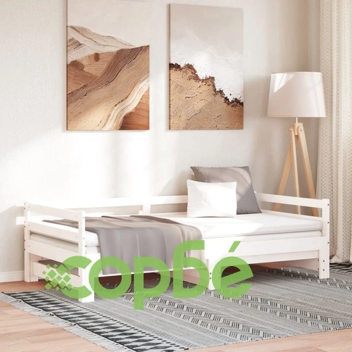 Разтегателно дневно легло, без матрак, бяло, 80x200 см ➤ топ цена ➤ sorbe.bg