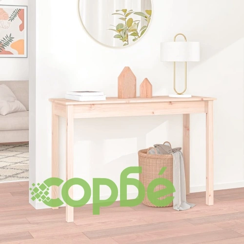 Конзолна маса, 110x40x75 см, борово дърво масив ➤ топ цена ➤ sorbe.bg