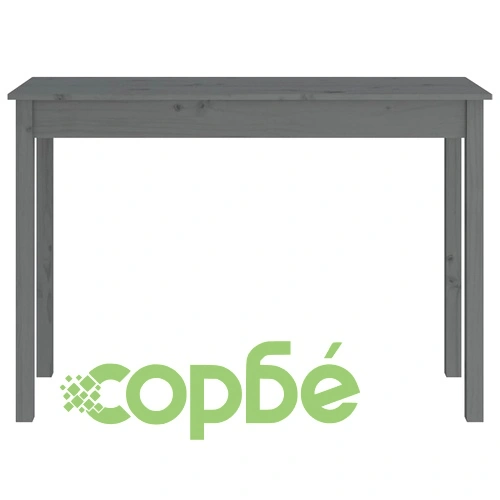 Конзолна маса, сива, 110x40x75 см, борово дърво масив ➤ топ цена ➤ sorbe.bg