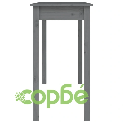 Конзолна маса, сива, 110x40x75 см, борово дърво масив ➤ топ цена ➤ sorbe.bg