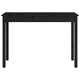 Конзолна маса, черна, 110x40x75 см, борово дърво масив