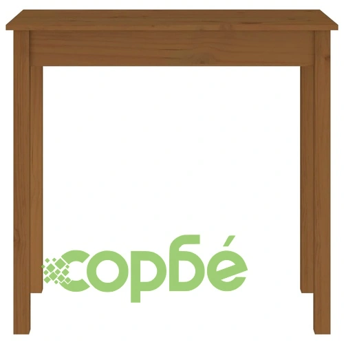 Конзолна маса, меденокафява, 80x40x75 см, борово дърво масив ➤ топ цена ➤ sorbe.bg