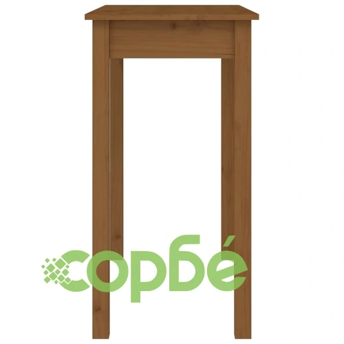 Конзолна маса, меденокафява, 80x40x75 см, борово дърво масив ➤ топ цена ➤ sorbe.bg