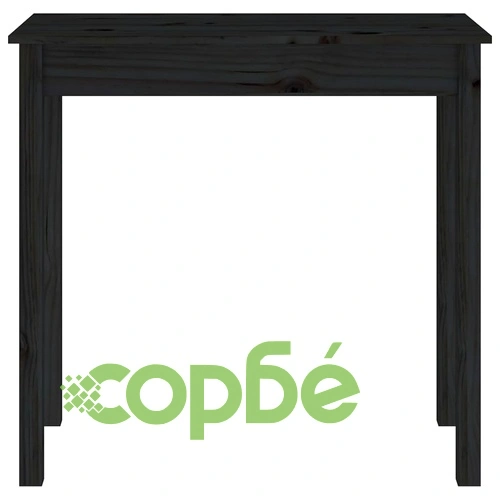 Конзолна маса, черна, 80x40x75 см, борово дърво масив ➤ топ цена ➤ sorbe.bg