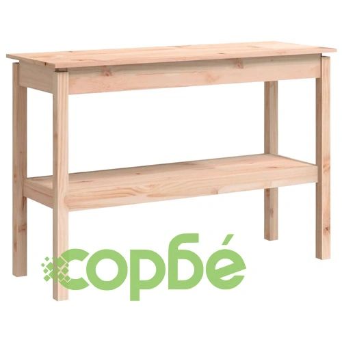 Конзолна маса, 110x40x75 см, борово дърво масив ➤ топ цена ➤ sorbe.bg