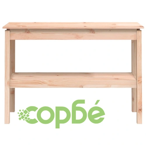 Конзолна маса, 110x40x75 см, борово дърво масив ➤ топ цена ➤ sorbe.bg