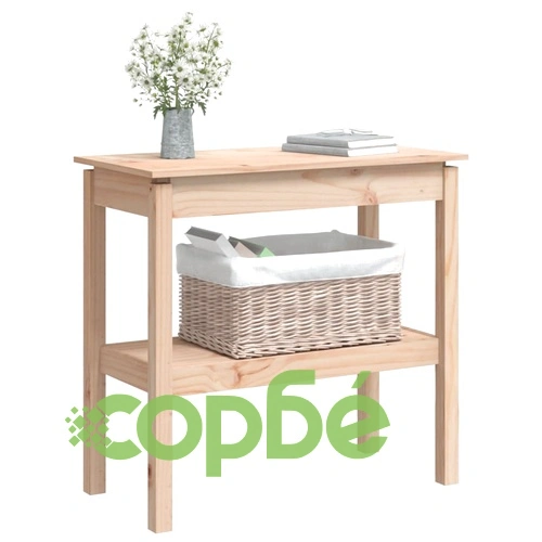 Конзолна маса, 80x40x75 см, бор масив ➤ топ цена ➤ sorbe.bg