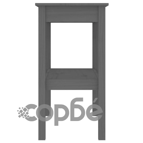 Конзолна маса сива 80x40x75 см борово дърво масив ➤ топ цена ➤ sorbe.bg