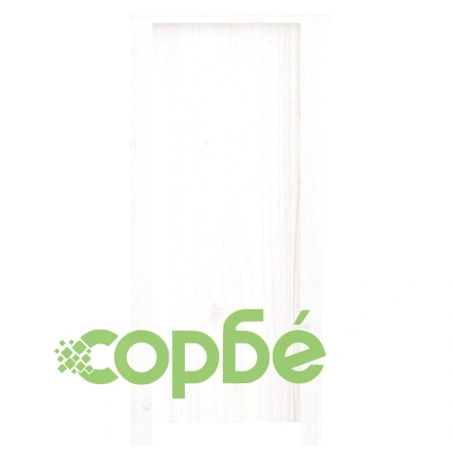 Сайдборд, бял, 100x35x74 см, бор масив ➤ топ цена ➤ sorbe.bg