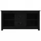 ТВ шкаф, черен, 103x36,5x52 см, бор масив