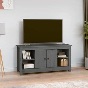 ТВ шкаф, сив, 103x36,5x52 см, бор масив