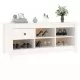 Шкаф за обувки, бяла, 110x38x45,5 см, бор масив