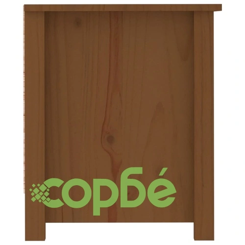 Шкаф за обувки меденокафяв 110x38x45,5 см борово дърво масив ➤ топ цена ➤ sorbe.bg