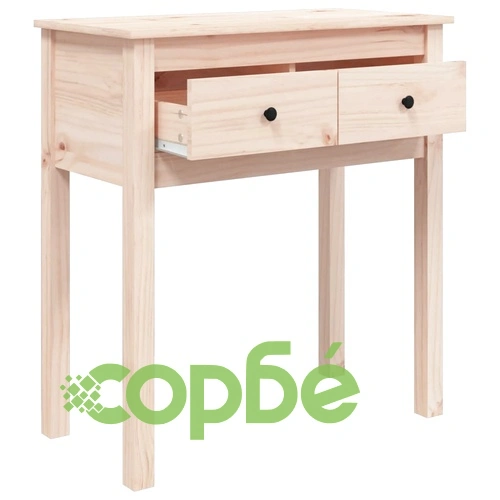 Конзолна маса 70x35x75 см борово дърво масив ➤ топ цена ➤ sorbe.bg