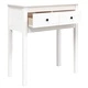 Конзолна маса, бяла, 70x35x75 см, борово дърво масив
