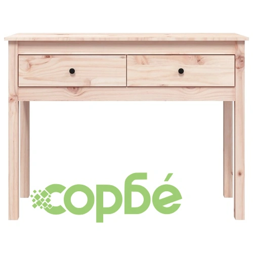 Конзолна маса 100x35x75 см борово дърво масив ➤ топ цена ➤ sorbe.bg
